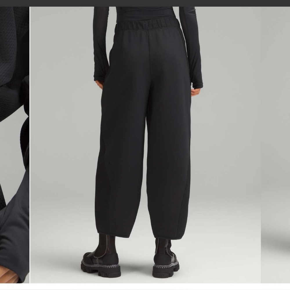 Lululemon Black Relaxed-Fit Tapered Pants size Large